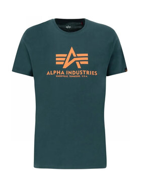 Alpha Industries Alpha Industries T-Shirt AI.100501-720-XXL Zielony Regular Fit