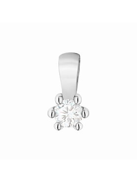 Fugart Fugart Naszyjnik Zawieszka z białego złota z diamentem laboratoryjnym FZ222-B585-LD0.10 Biały
