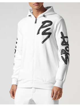 Plein Sport Plein Sport Sada mikina a látkové kalhoty 1669 Bílá Regular Fit
