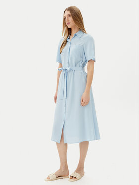 Pieces Pieces Rochie tip cămașă Pia 17152063 Albastru Regular Fit