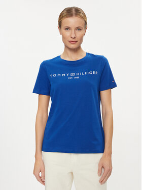 Tommy Hilfiger Tommy Hilfiger T-Shirt Logo WW0WW40276 Niebieski Regular Fit