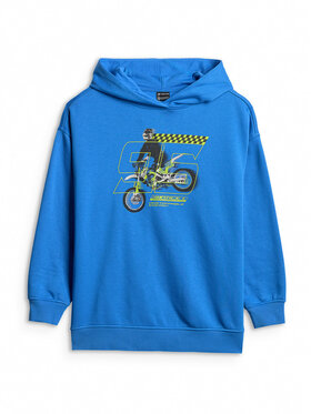 4F 4F Bluza ESPORTS RACING Niebieski Loose Fit