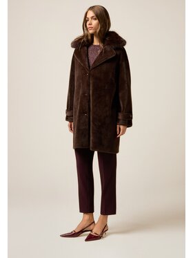 Oltre Oltre Cappotto 0083J000126N022 Marrone Baggy Fit