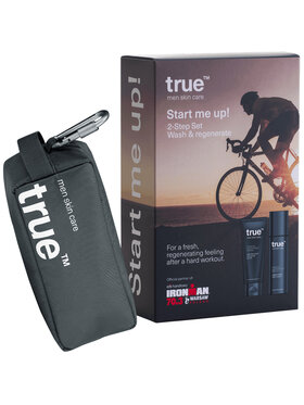True True true™ Start me UP! / regenerujący krem na noc + żel do mycia twarzy z mikrocząsteczkami + kosmetyczka / Krem do twarzy