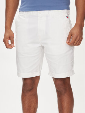 Tommy Jeans Tommy Jeans Šortky z materiálu Scanton DM0DM18812 Bílá Regular Fit