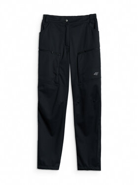 4F 4F Spodnie outdoor TREKKING Czarny Regular Fit