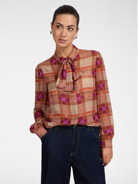 Elena Mirò Elena Mirò Koszula 5036P100362N001 Brązowy Regular Fit