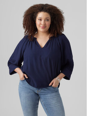 Vero Moda Curve Vero Moda Curve Bluza 10289457 Modra Regular Fit