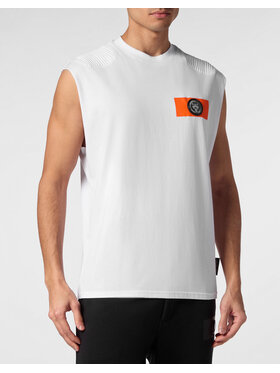 Plein Sport Plein Sport Tank top 14171 Biały Regular Fit