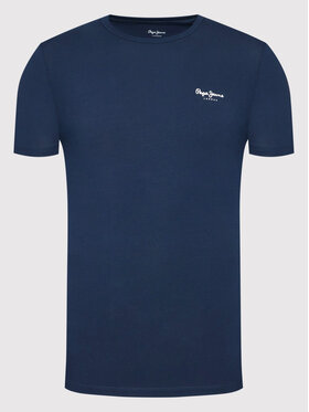 Pepe Jeans T-shirt Original Basic 3 N PM508212 Tamnoplava Slim Fit