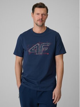 4F 4F T-Shirt COMMERCIAL 12 Granatowy Regular Fit