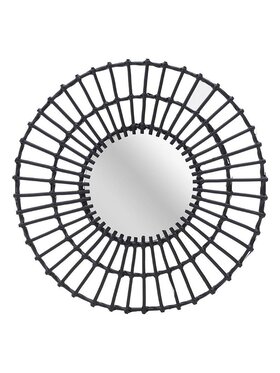 MIAhome MIAhome Lustro dekoracyjne 60 cm BAMBUS czarne Czarny