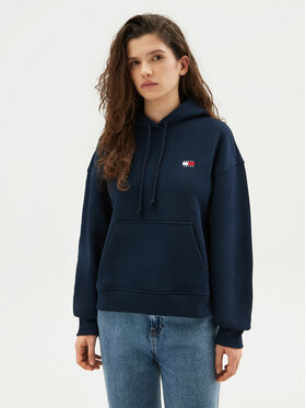Tommy Jeans Tommy Jeans Mikina Badge DW0DW19414 Tmavomodrá Boxy Fit