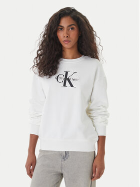 Calvin Klein Calvin Klein Sweatshirt Monologo LV047B234G Weiß Relaxed Fit