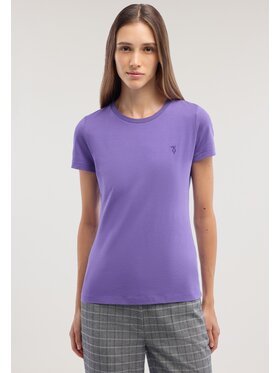 Trussardi Trussardi T-Shirt G0266000325N098 Fioletowy Regular Fit