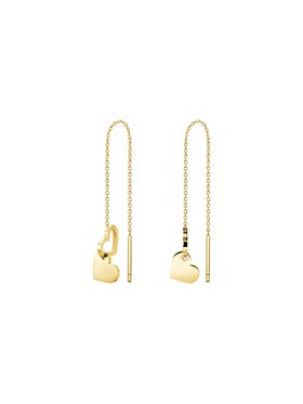 Rosefield Rosefield Kolczyki Double Heart Earrings Gold Złoty