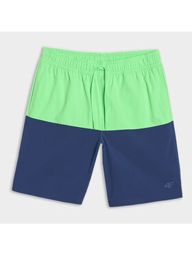 4F 4F Szorty plażowe 4FWSS25UBDSM135-42S Zielony Regular Fit
