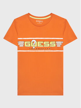 Guess Guess T-Shirt L3RI17 K8HM0 Pomarańczowy Regular Fit