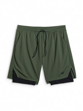 4F 4F Szorty sportowe ATHLETIC Khaki Regular Fit