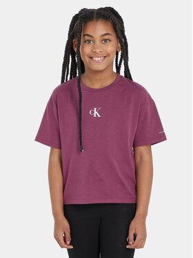 Calvin Klein Jeans Calvin Klein Jeans T-Shirt IG0IG02136 Fioletowy Boxy Fit