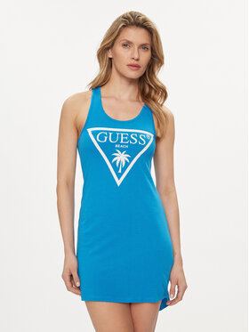 Guess Guess Sukienka plażowa E3GP03 JA914 Niebieski Regular Fit