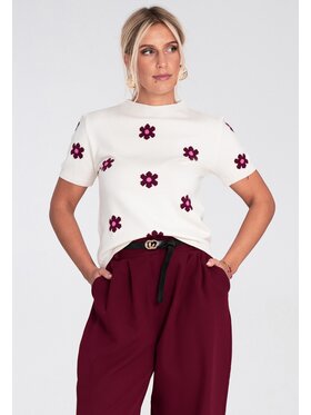 FIGL FIGL Sveter M1235 Biela Regular Fit