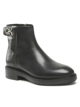 Calvin Klein Calvin Klein Μποτάκια Rubber Sole Ankle Boot HW0HW01258 Μαύρο
