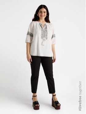 Fiorella Rubino Fiorella Rubino Bluzka 2778T002276N0S1 Biały A-Line Fit