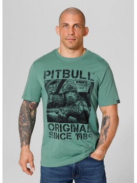 PITBULL PITBULL T-Shirt Koszulka Zielony Regular Fit