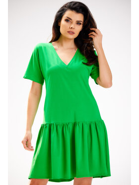Infinite You Infinite You Sukienka letnia M295 Zielony Basic Fit