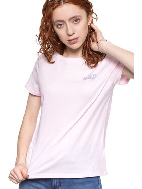 Wrangler Wrangler T-shirt REGULAR TEE Rosa Regular Fit