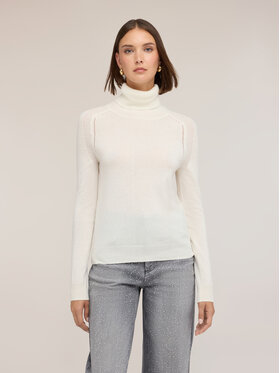 Motivi Motivi Sweter M388W004098N011 Biały Regular Fit