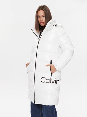 Calvin Klein Jeans Calvin Klein Jeans Пухено яке J20J221902 Бял Regular Fit