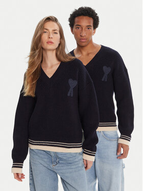 AMI PARIS AMI PARIS Пуловер UKS268.KN0068 Тъмносин Regular Fit