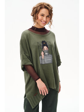 blue shadow blue shadow Sweter Persey Khaki Regular Fit