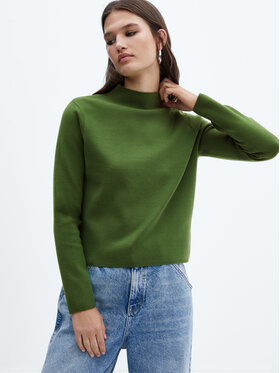 Mango Mango Sweater Chimney 57035794 Zöld Regular Fit