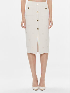 Pinko Pinko Spódnica midi Donkey 101884 A16F Beżowy Slim Fit