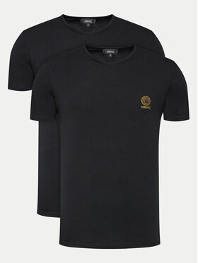 Versace Versace Набір з 2 футболок AU10193 Чорний Slim Fit