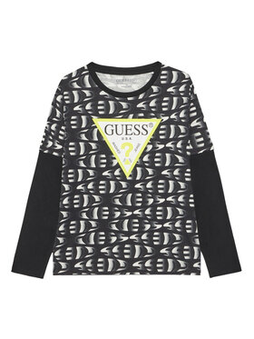 Guess Guess Блузка L5YI04 K8HM4 Чорний Regular Fit