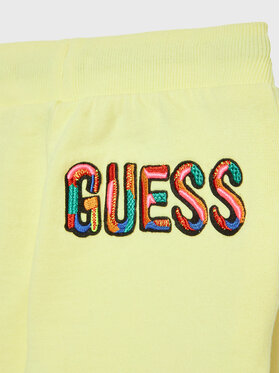 Guess Spodnji Del Trenirke N3GQ11 KA6R0 Rumena Relaxed Fit