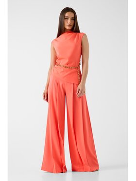 Guess Guess Kalhoty z materiálu 183518 Korálová Slim Fit