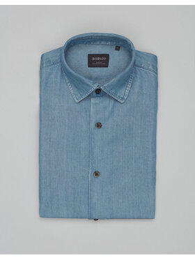 Borgio Borgio Koszula denice_00603 Niebieski Slim Fit
