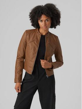 Vero Moda Vero Moda Куртка зі штучної шкіри Favodona 10288555 Коричневий Regular Fit