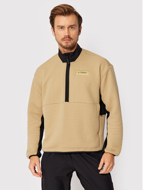 adidas adidas Fleecová mikina Terrex Hike H51492 Béžová Regular Fit