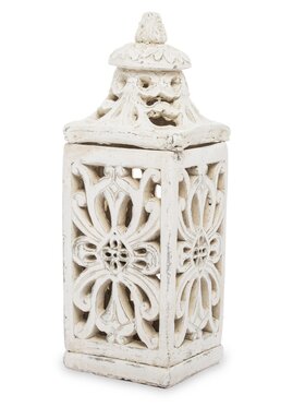 MIAhome MIAhome Lampion cementowy 37x15x15 cm SEMINT Beżowy