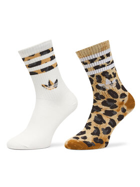 adidas adidas Skarpety długie Leopard JV7855 Brązowy