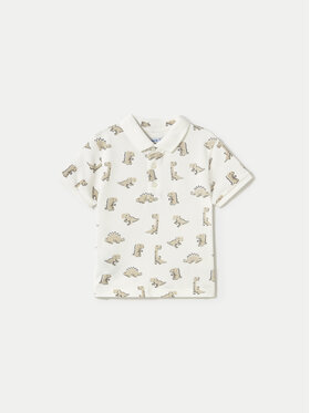 Mayoral Mayoral Тениска с яка и копчета 1109 Бял Regular Fit