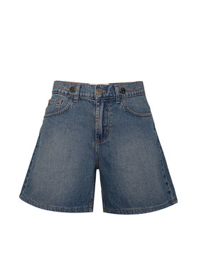 Magda Matyja Magda Matyja Szorty jeansowe MONTANA LOOSE SHORTS Granatowy Loose Fit