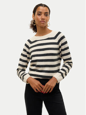 Vero Moda Vero Moda Sweter Doffy 10201022 Beżowy Regular Fit