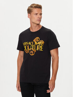 Versace Jeans Couture Versace Jeans Couture Tricou 76GAHG00 Negru Regular Fit